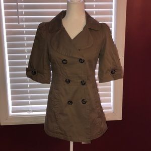 WMN SZ M olive green forever21 lightweight peacoat